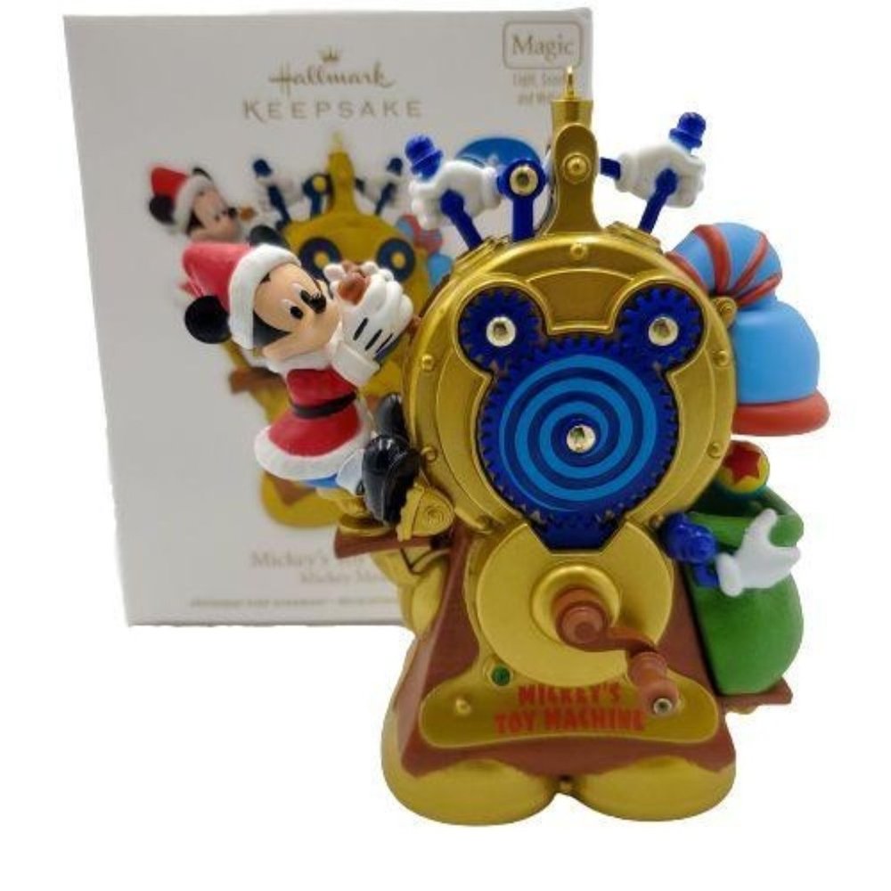 Hallmark Ornament Disney MICKEYS TOY MACHINE Magic Light Sound Motion 2012 Mouse